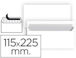 25 sobres Liderpapel 115x225mm. offset blanco 90g/m²
